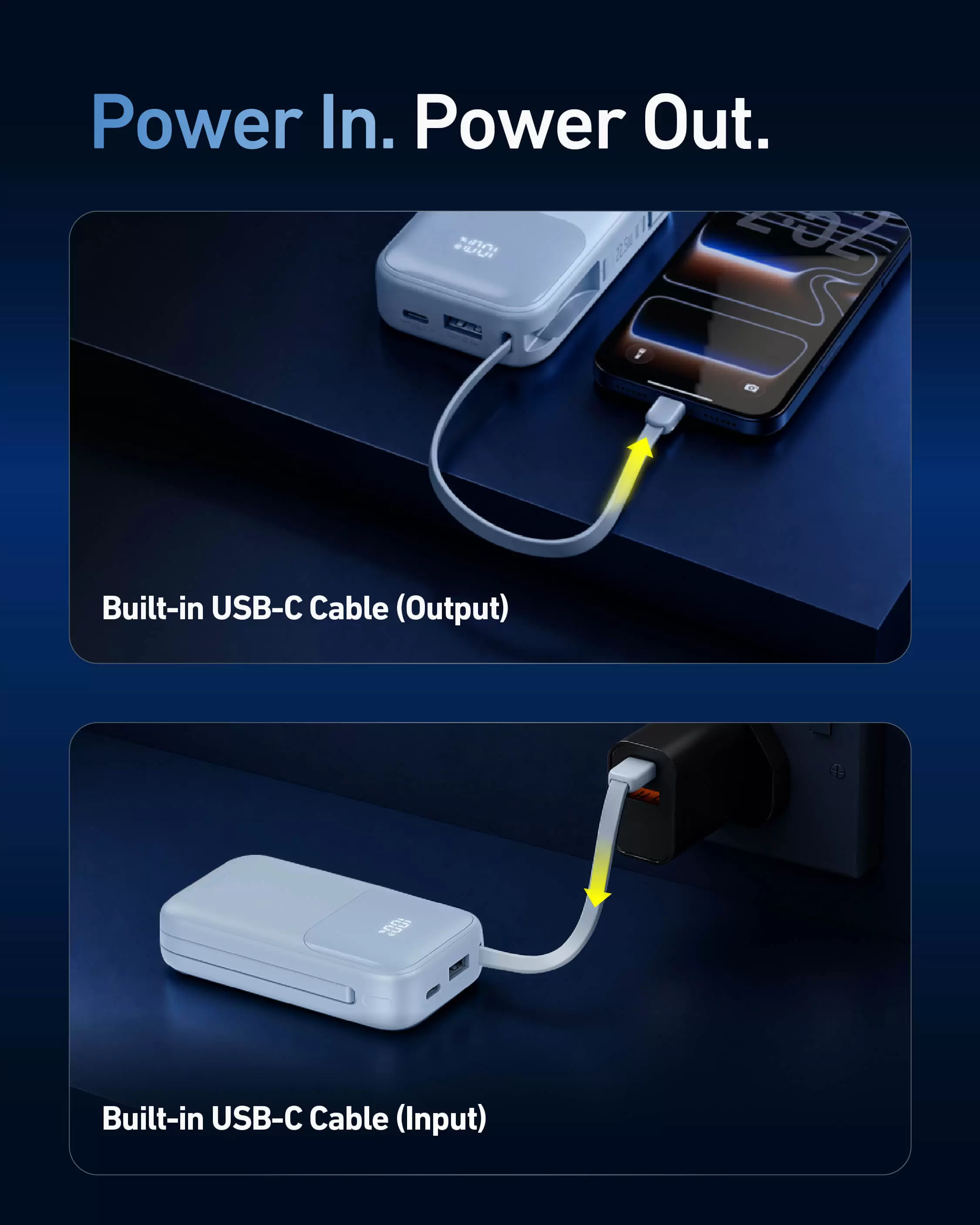 Banco de pot&ecirc;ncia Atom Duo 22,5W 10000mAh