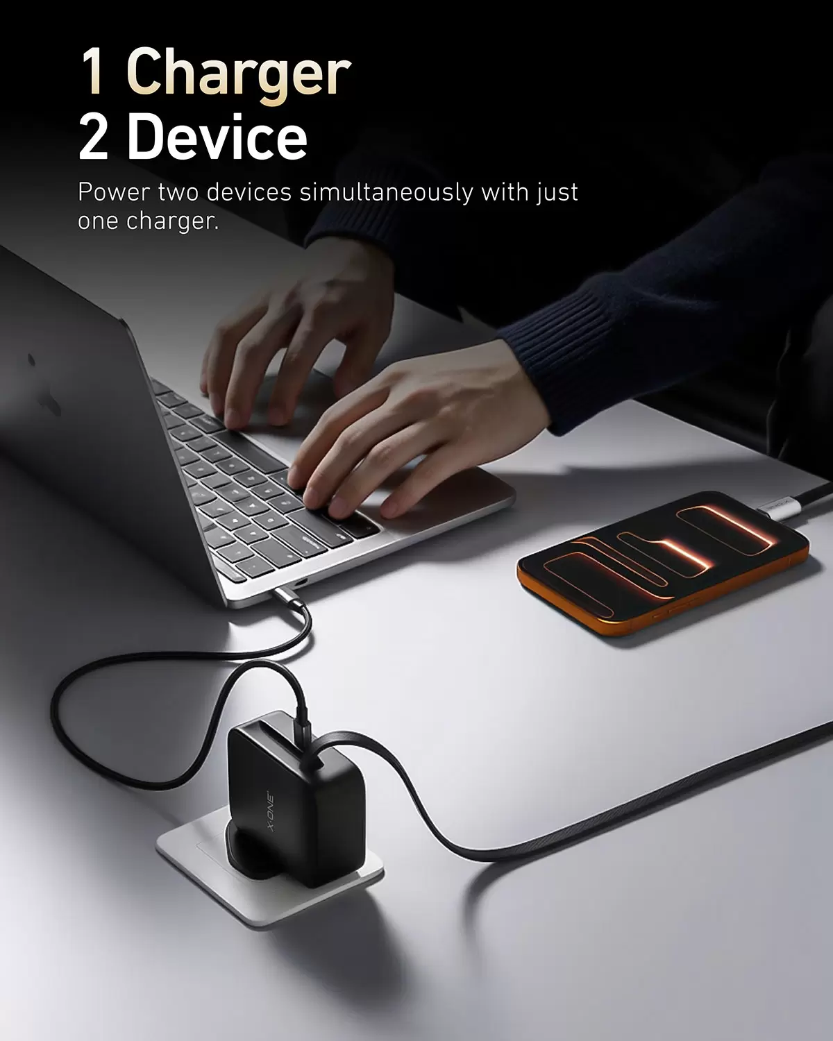 Carga de 65 W retr&aacute;til