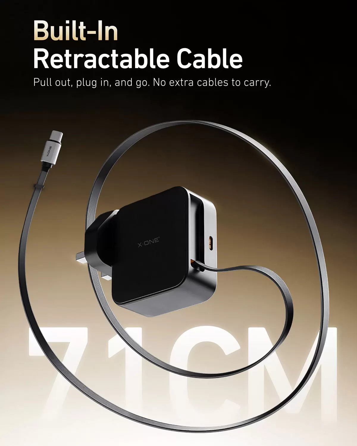 Carga de 65 W retr&aacute;til