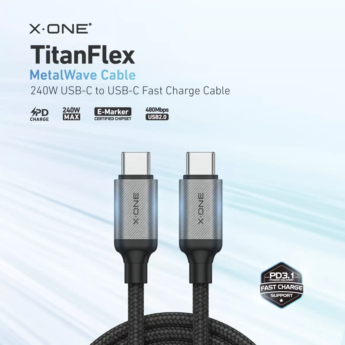 Cabo de onda met&aacute;lica TitanFlex 240W